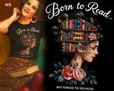 Born to Read T-shirt Funny Book Lover Gift World Book Day Reading Tee